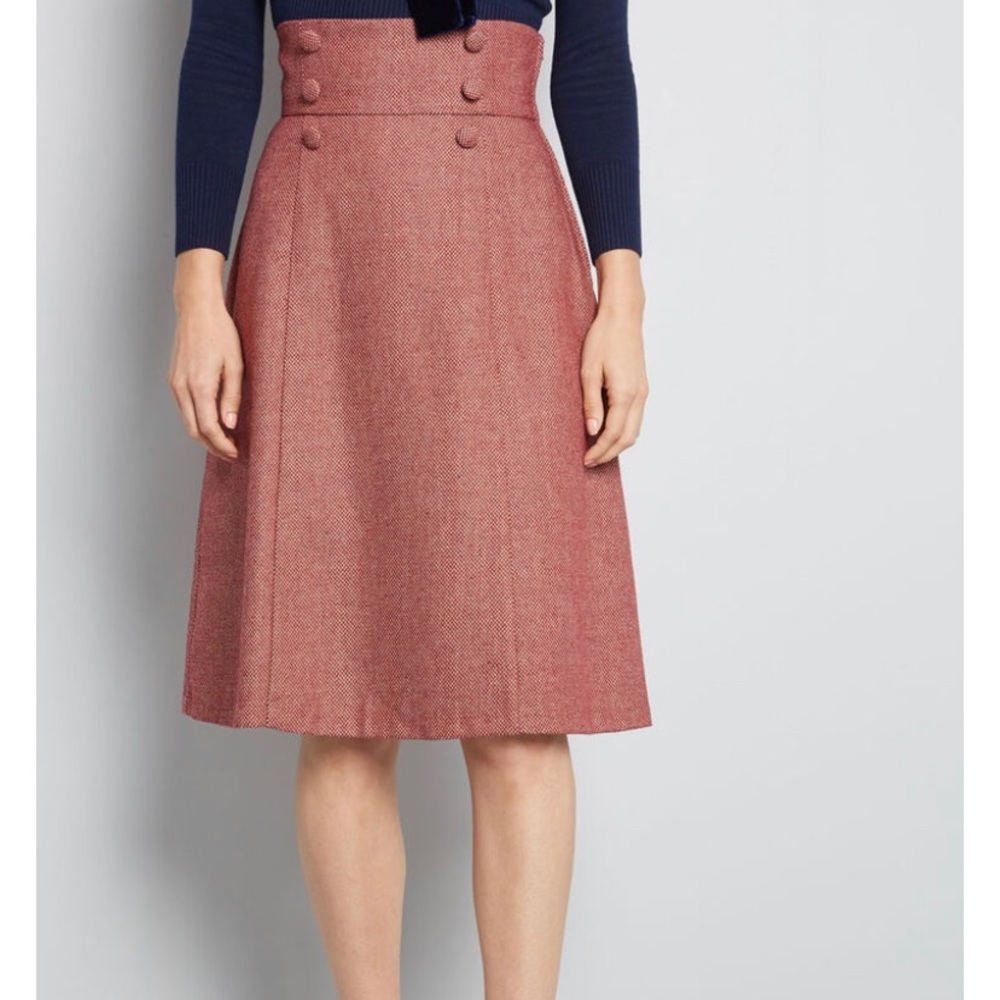 ModCloth Timeless Elements High Waisted Skirt